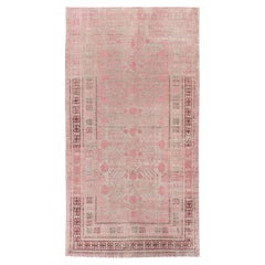Vintage Khotan Rug from Uzbekistan – 80-Year-Old Organic Dyed Beauty