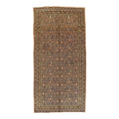 Vintage Khotan Rug, Handmade Oriental Rug, Soft shrimp, Beige, Brown, Char Gray