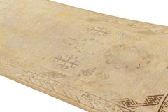 Vintage Khotan Rug In Gold and Brown With Medallions from Rug and Kilim