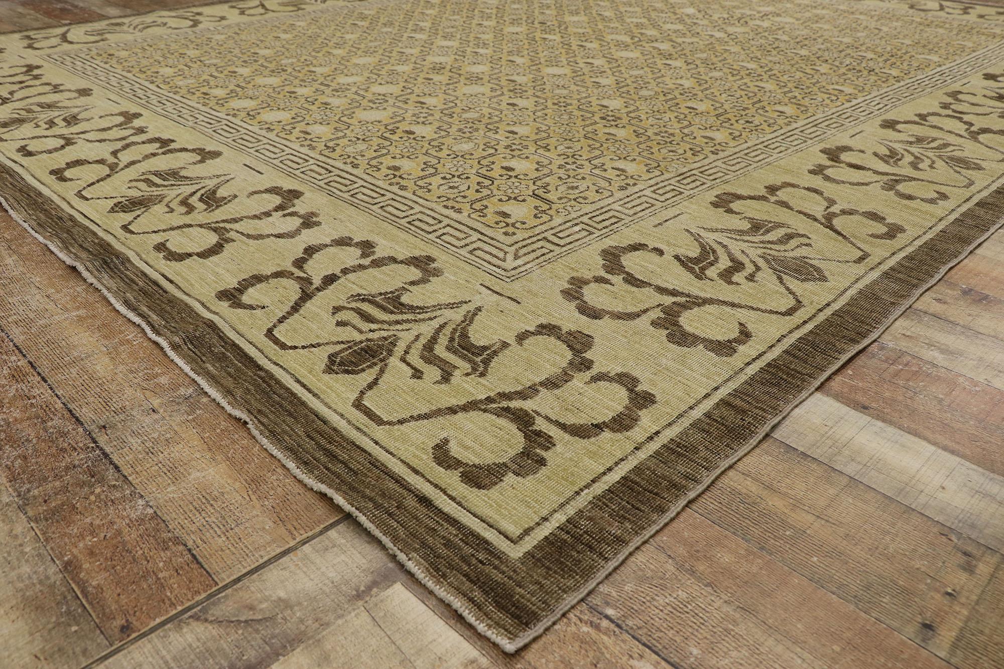 Khotan-Teppich im modernen, rustikalen Stil (20. Jahrhundert) im Angebot