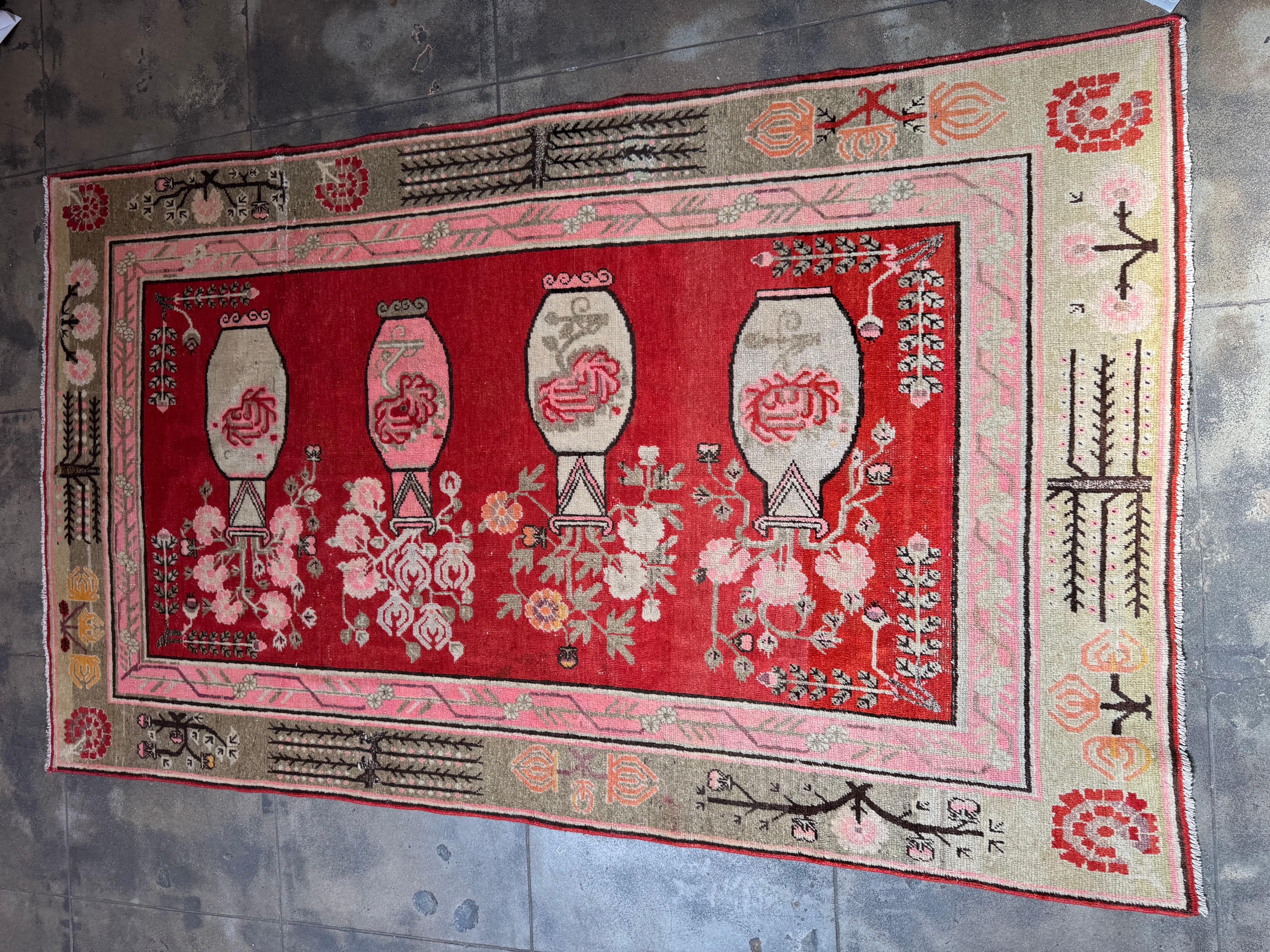 Khotan Samarkand Vintage Khotan Samarkand Teppich 10'8