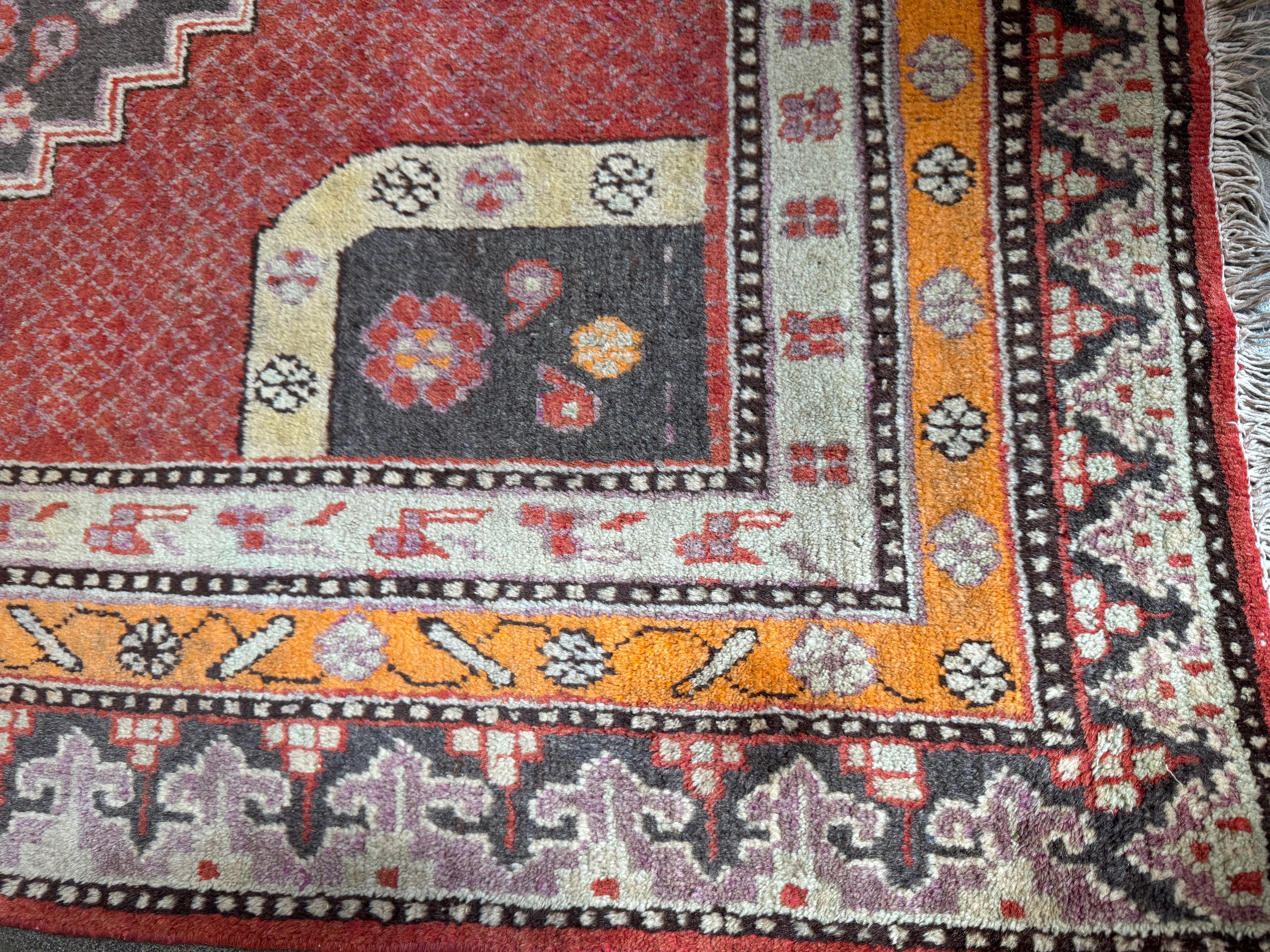 Ouzbek Tapis Khotan Samarkand à motifs floraux et géométriques 10'2
