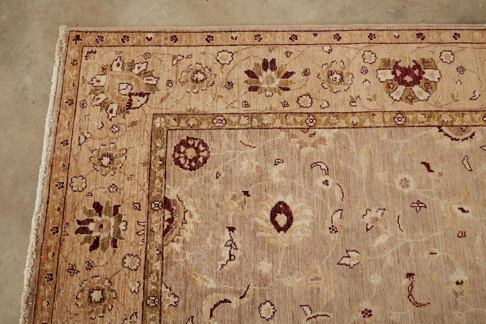 Wool Khotan Style Beige Rug Carpet For Sale