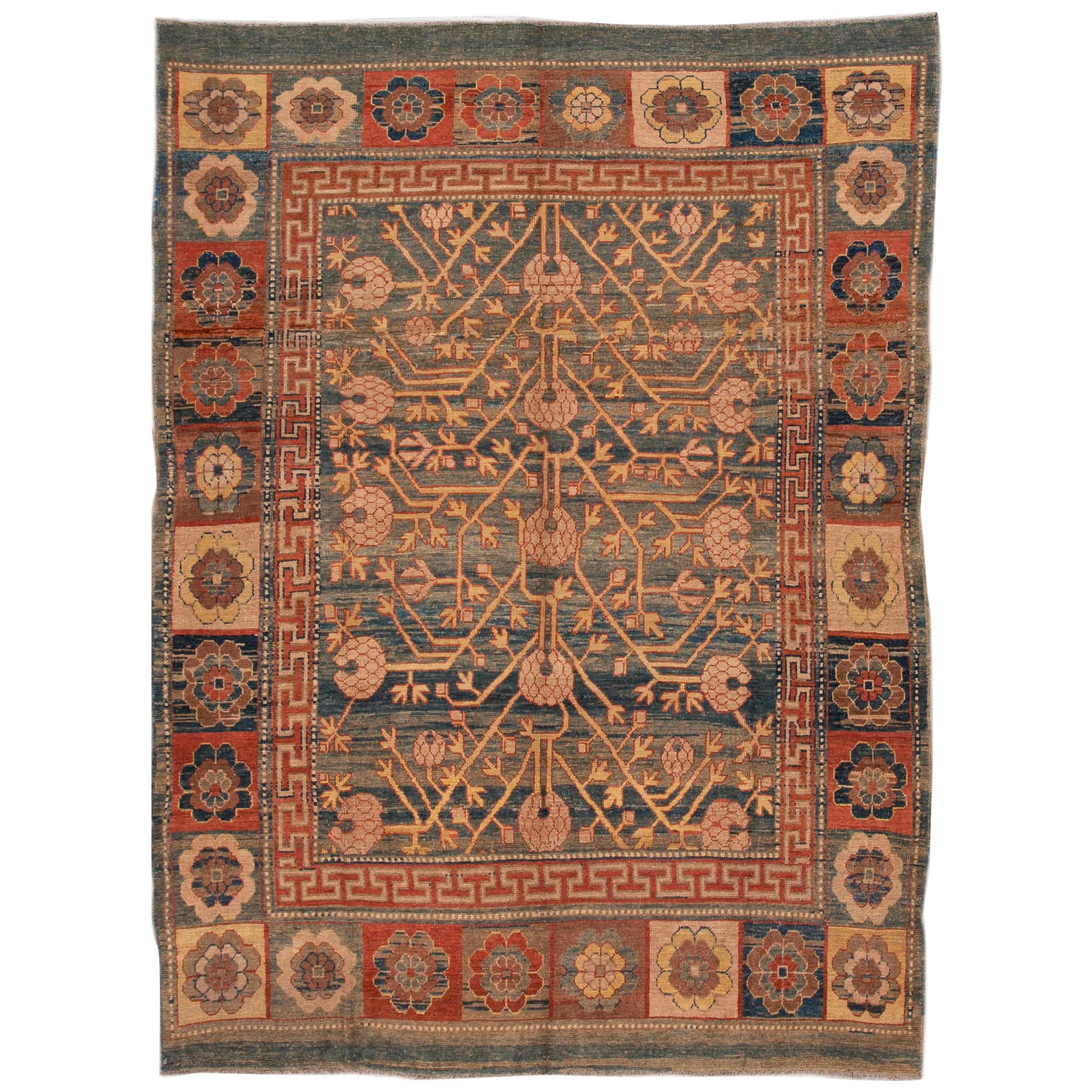 Vintage Art Deco Style Wool Rug at 1stDibs
