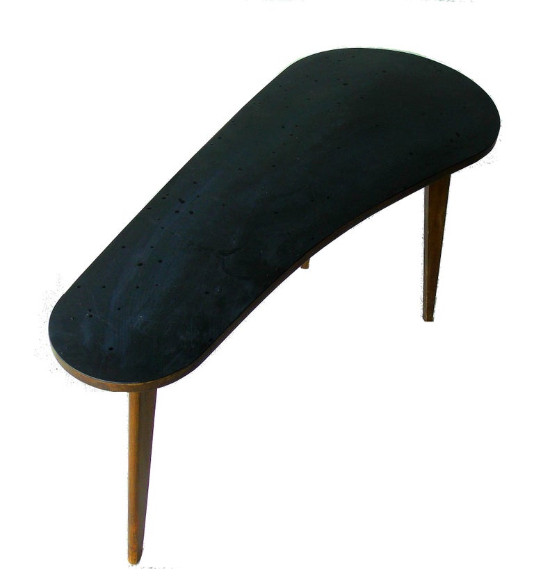 Vintage Kidney Shaped Wooden Coffee Table, 1950s For Sale ...