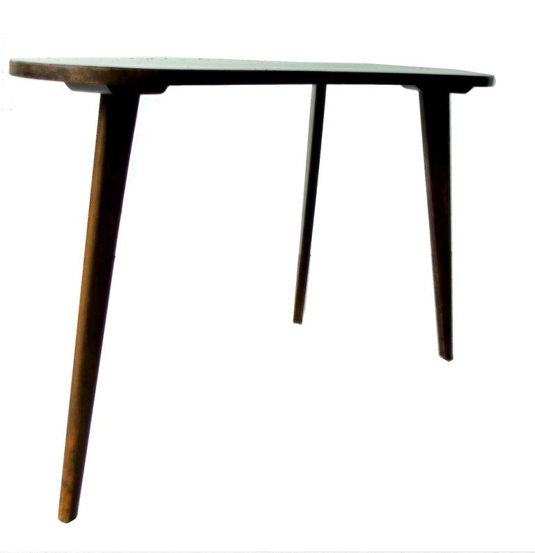 Vintage Kidney Shaped Wooden Coffee Table, 1950s For Sale ...
