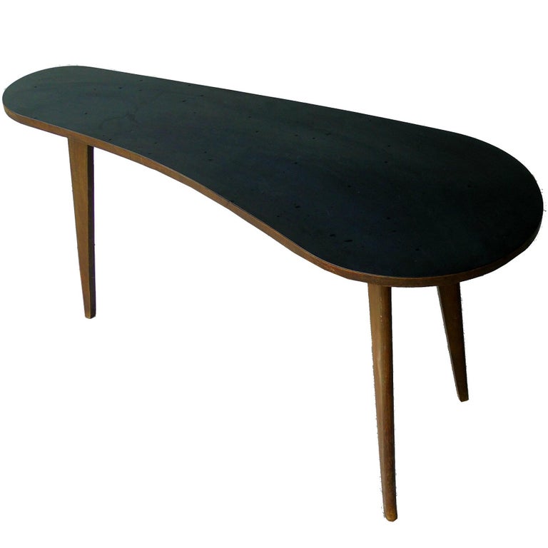 Vintage Kidney Shaped Wooden Coffee Table, 1950s For Sale ...