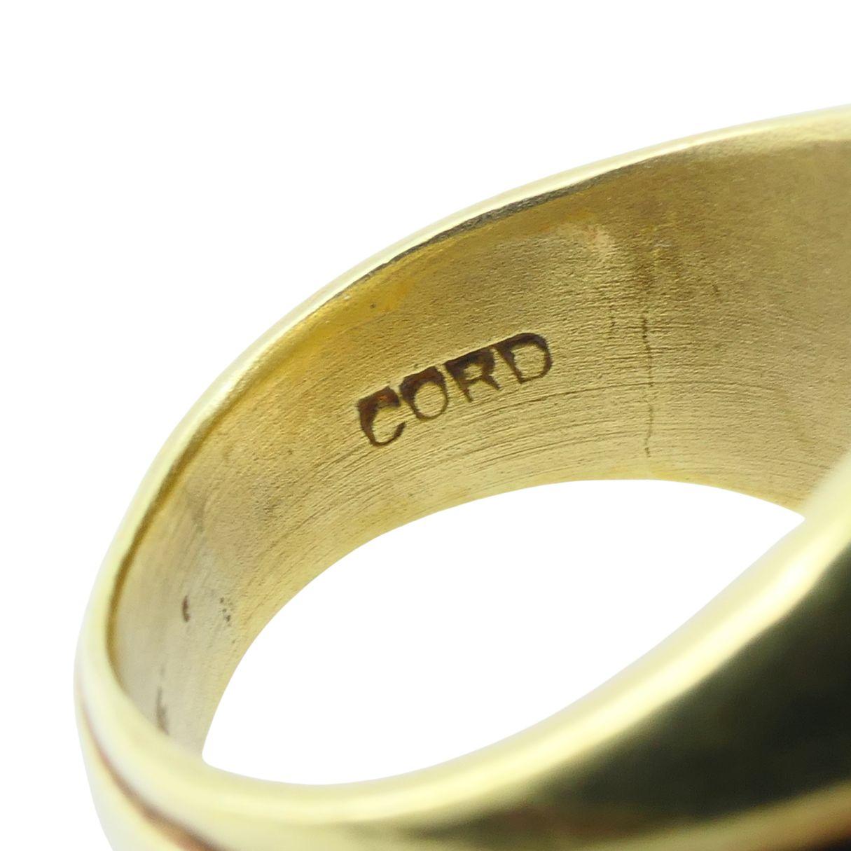 Anello KIESELSTEIN-CORD d'oro 18 carati con incisione di corniola in vendita 2