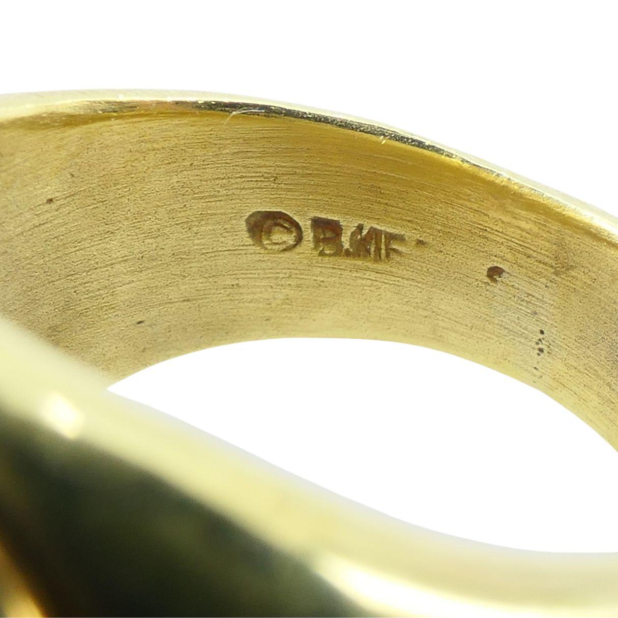 Anello KIESELSTEIN-CORD d'oro 18 carati con incisione di corniola in vendita 3