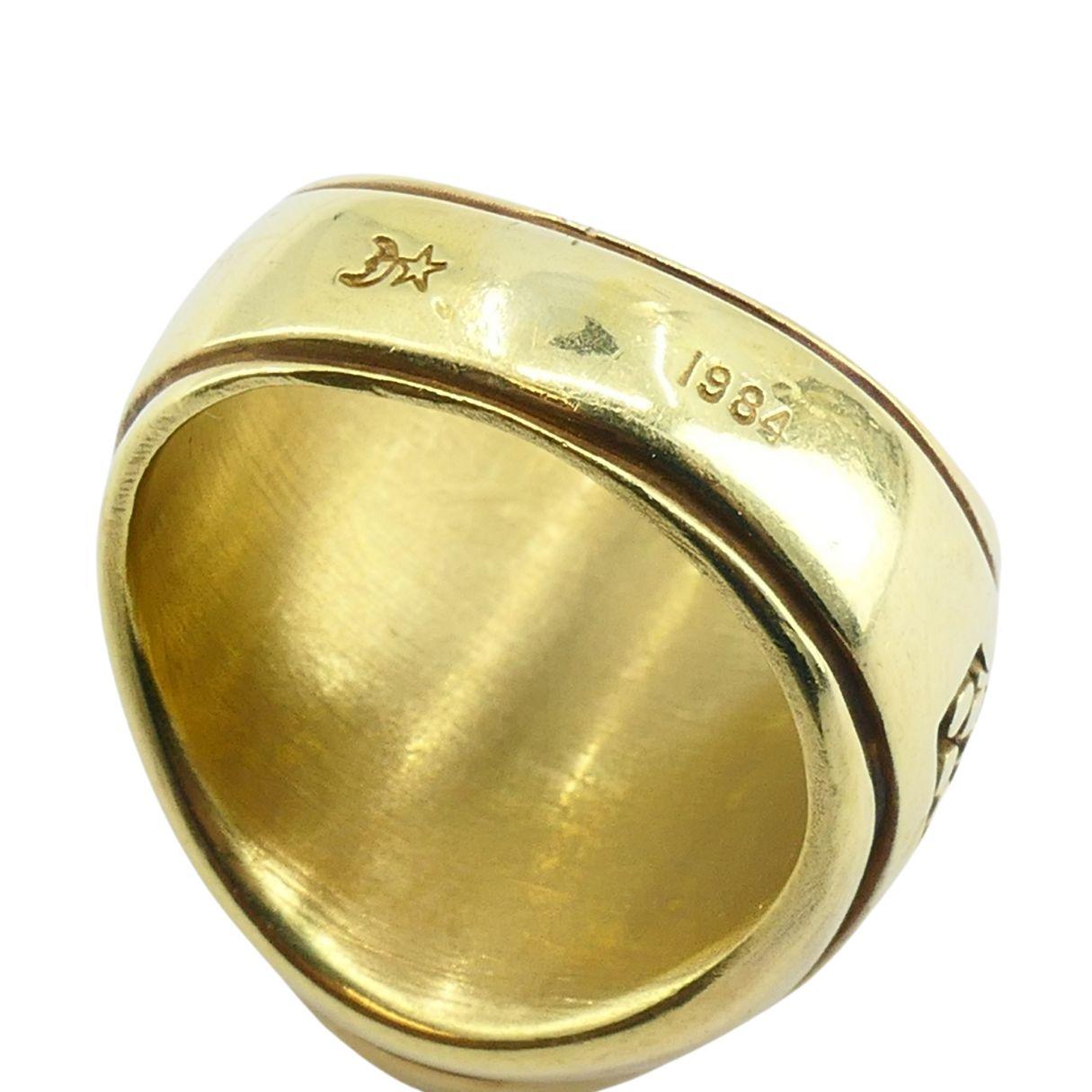 Anello KIESELSTEIN-CORD d'oro 18 carati con incisione di corniola in vendita 4