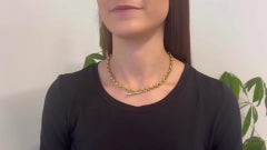 Vintage Kieselstein-Cord Diamond 18 Karat Gold Graduated Link Toggle Necklace