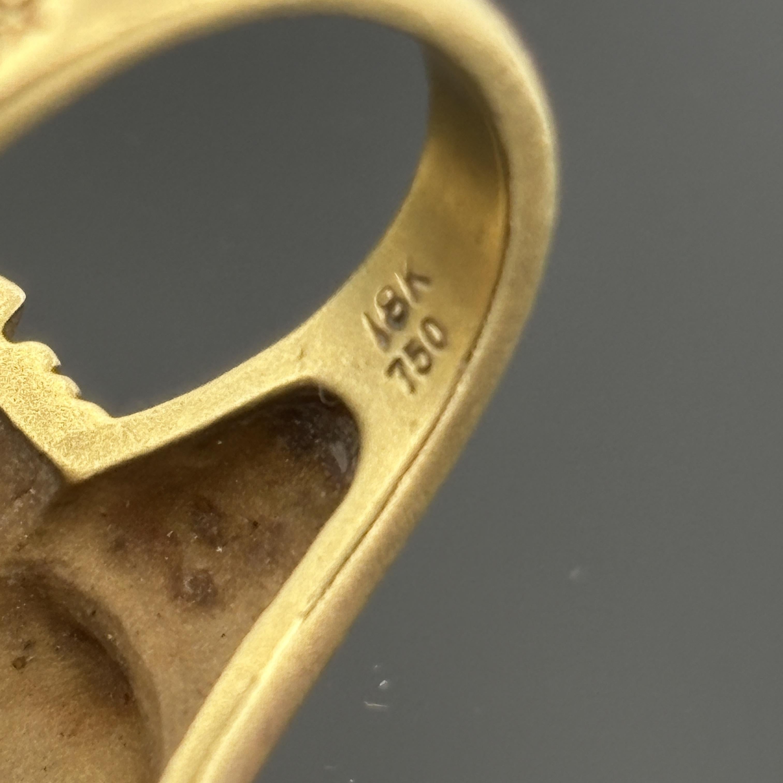 Anello cuore Kieselstein Corde d'epoca in oro giallo 18k con accenti di diamanti in vendita 1