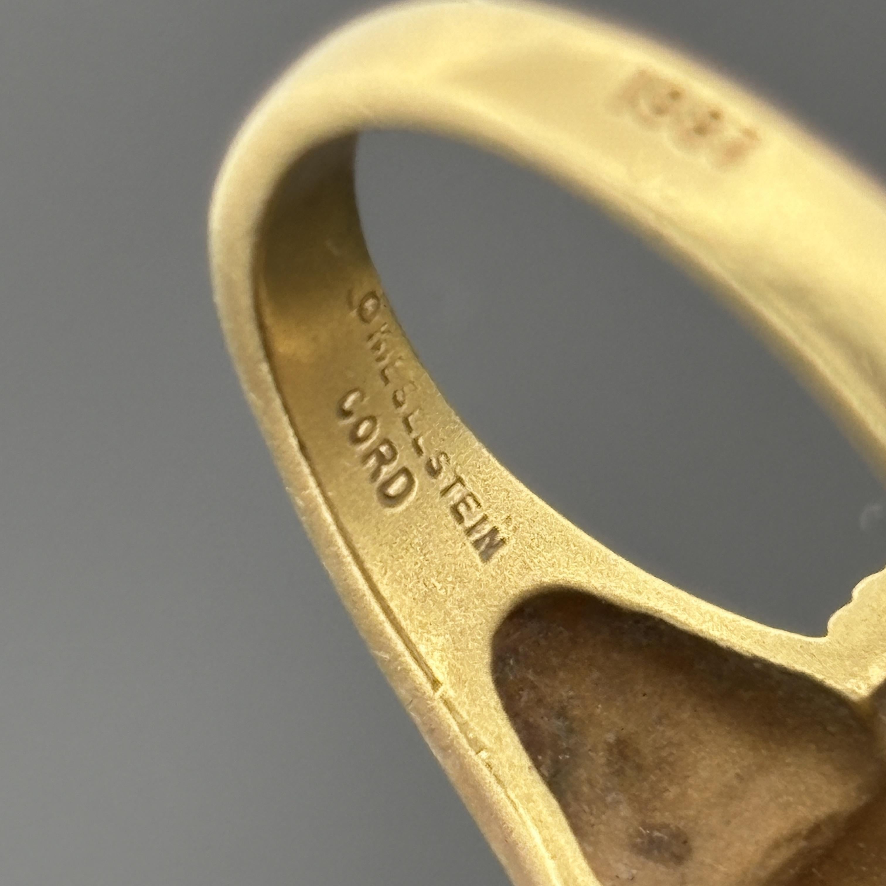 Anello cuore Kieselstein Corde d'epoca in oro giallo 18k con accenti di diamanti in vendita 3