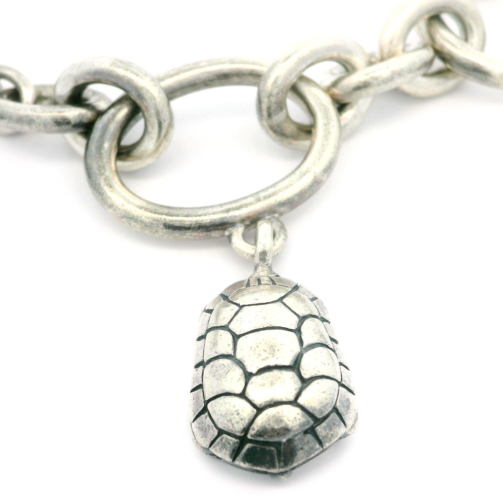 da uomo o donna KIESELSTEIN-CORD Bracciale in argento sterling con coccodrillo e tartaruga e rana in vendita