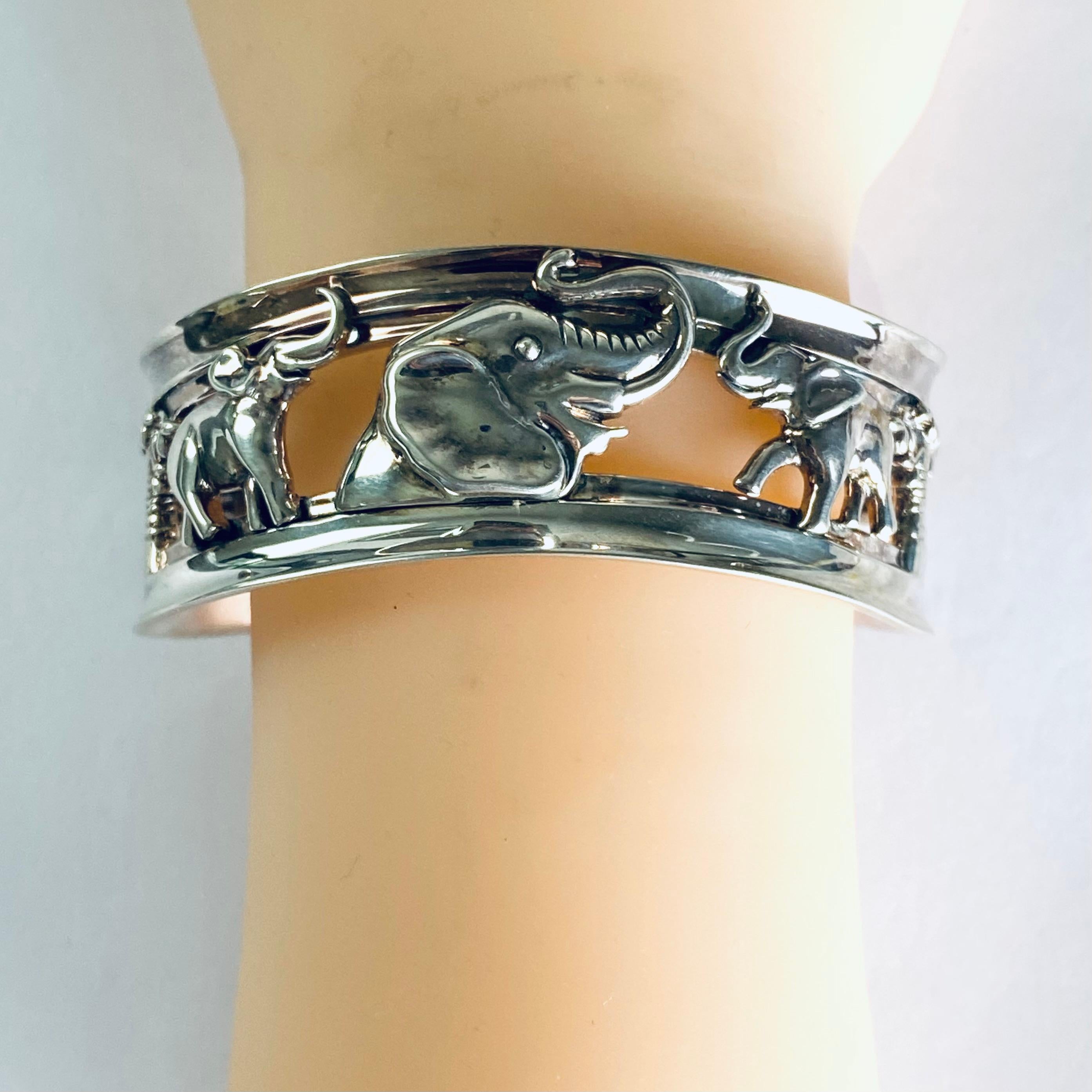 KIESELSTEIN-CORD Bracciale d'argento con elefante d'annata in vendita 7