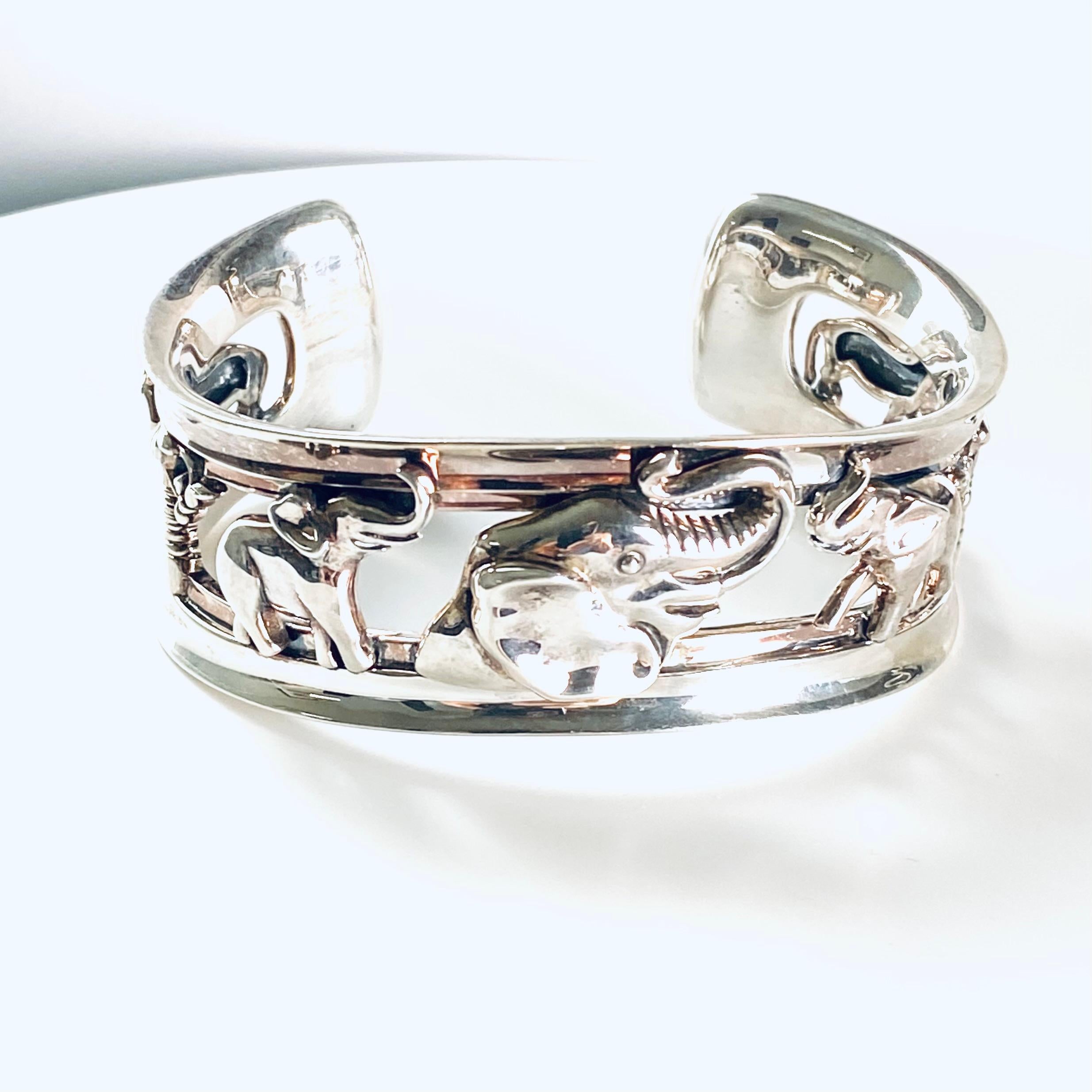 KIESELSTEIN-CORD Bracciale d'argento con elefante d'annata in vendita 10