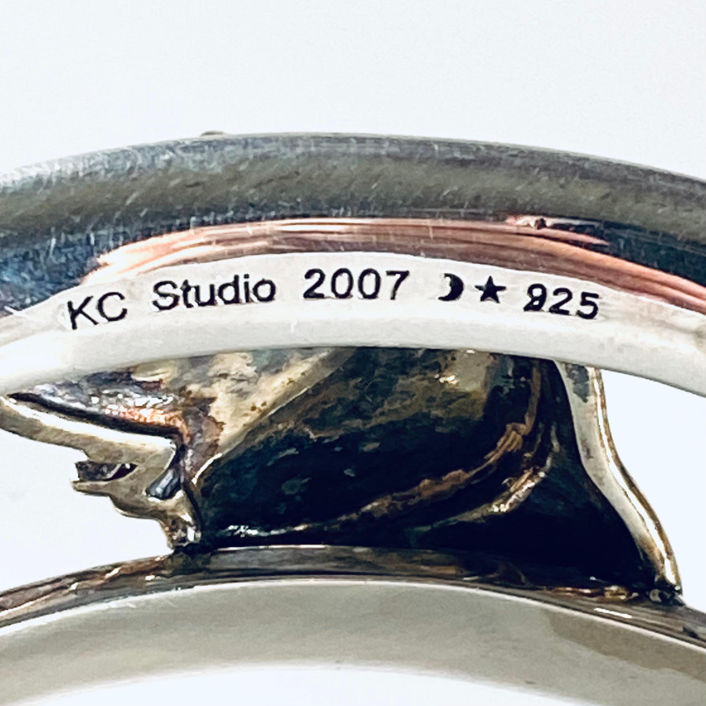 KIESELSTEIN-CORD Bracciale d'argento con elefante d'annata in vendita 2