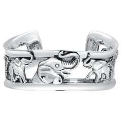 KIESELSTEIN-CORD Bracciale d'argento con elefante d'annata