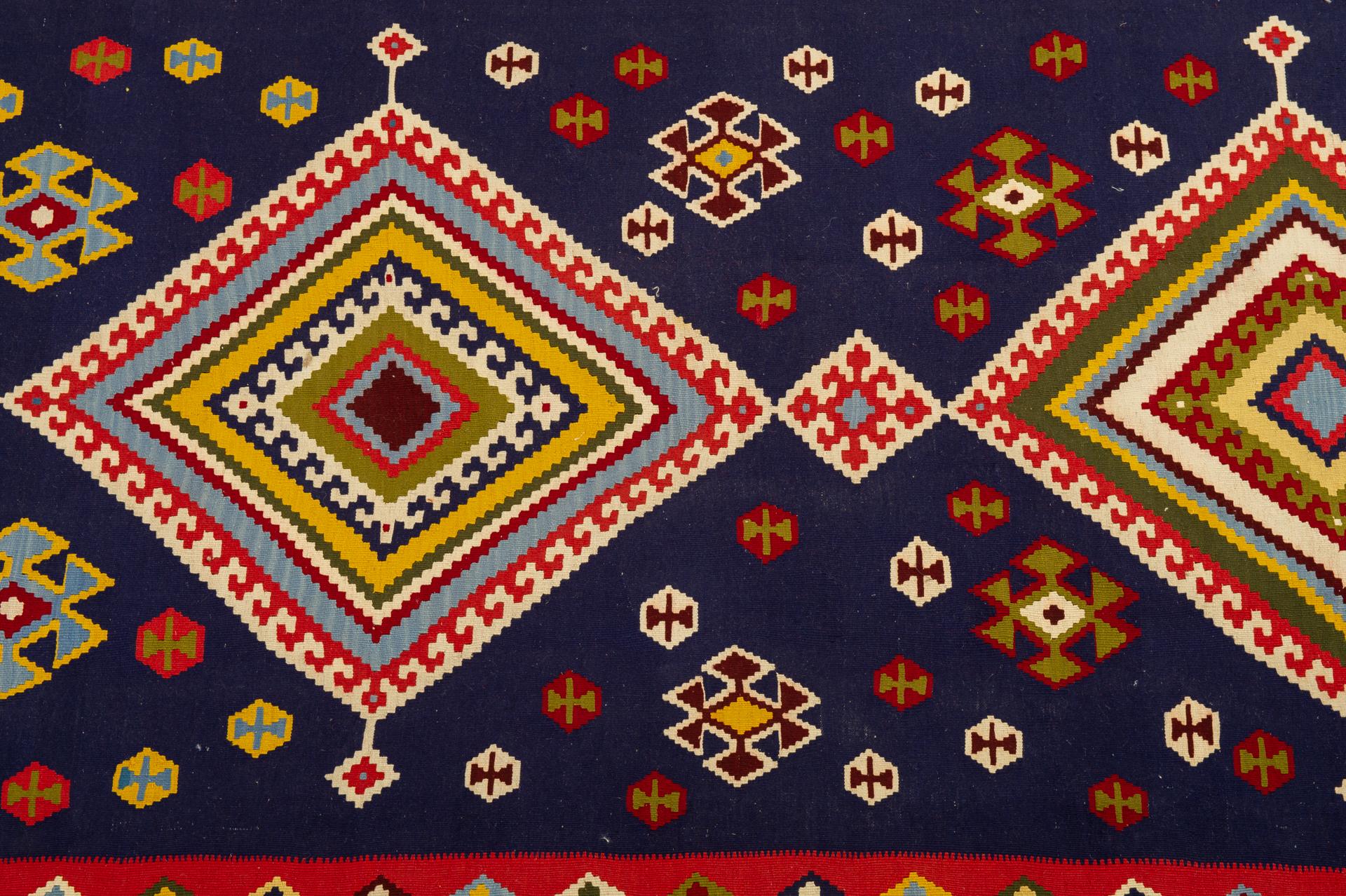 Hand-Woven Vintage Kilim AZERI For Sale