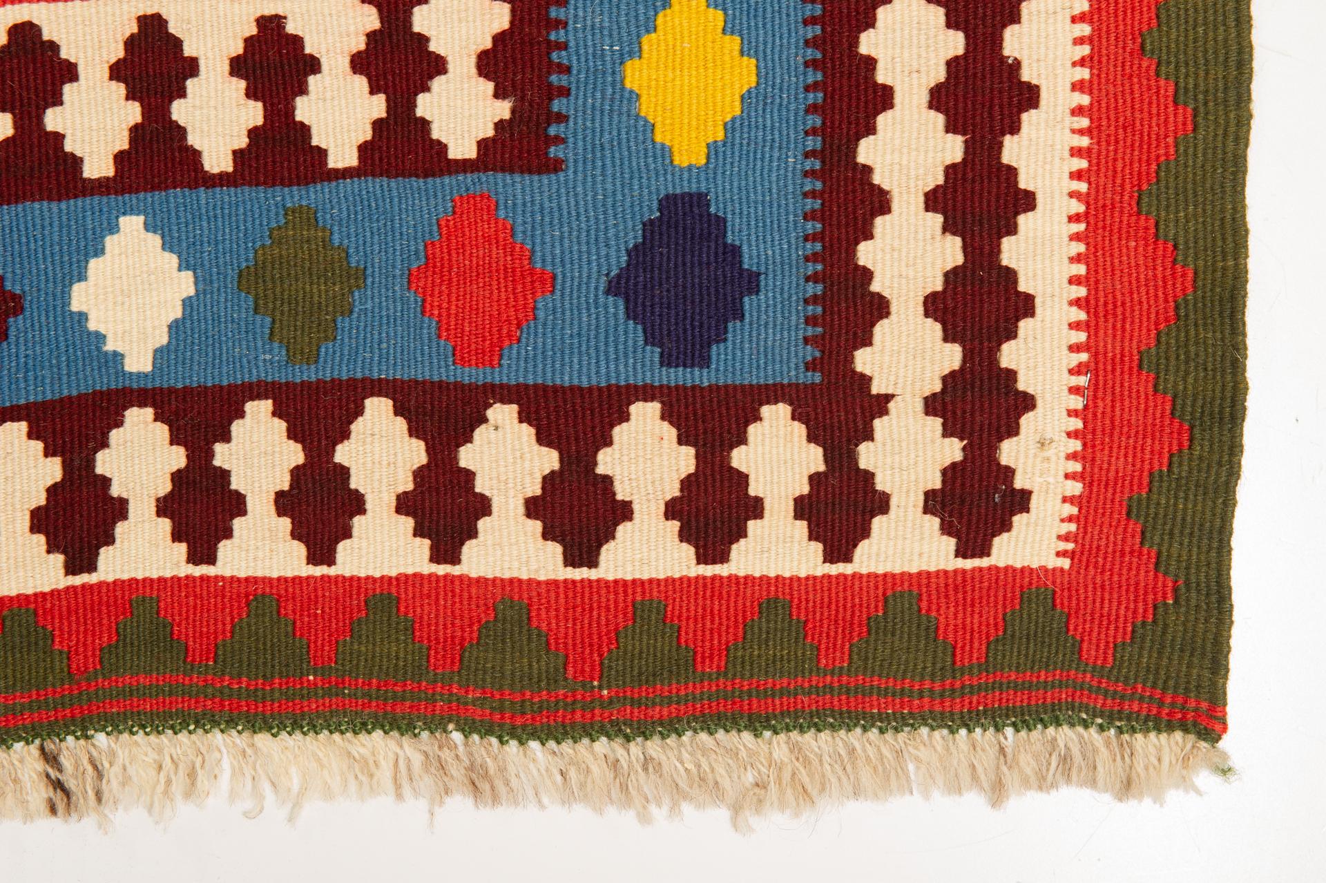 Wool Vintage Kilim AZERI For Sale