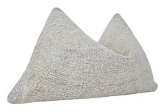 Coussin tribal berbère Kilim vintage / tons et textures naturels / « en stock »