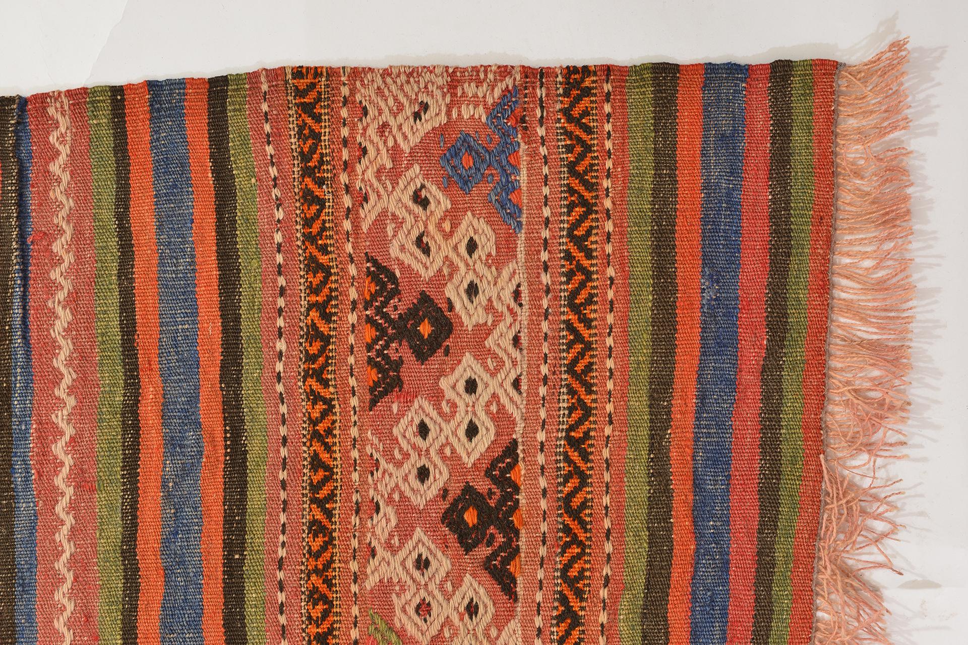 Vintage Kelim- Cicim MALATYA im Zustand „Hervorragend“ im Angebot in Alessandria, Piemonte