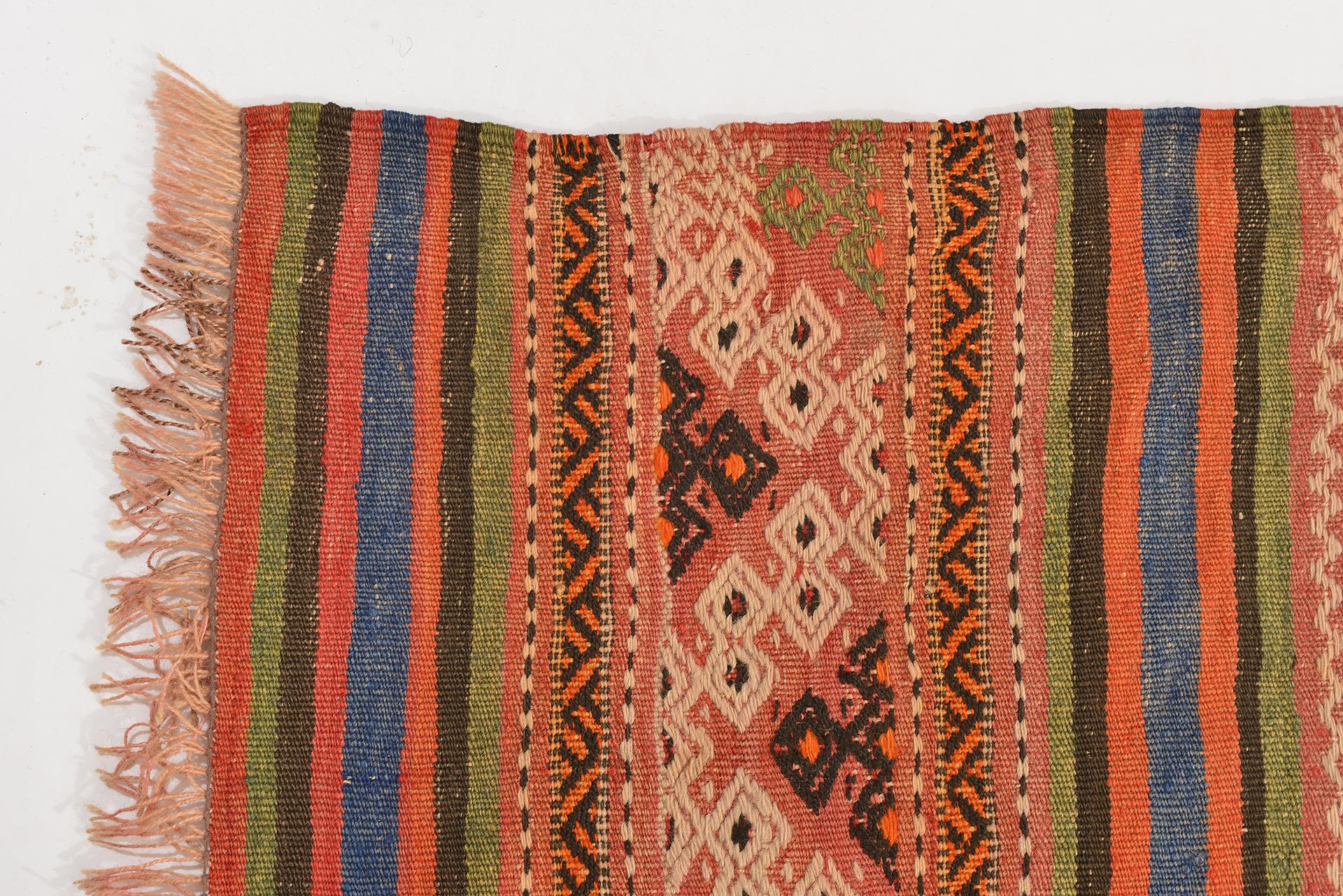 Vintage Kelim- Cicim MALATYA (20. Jahrhundert) im Angebot