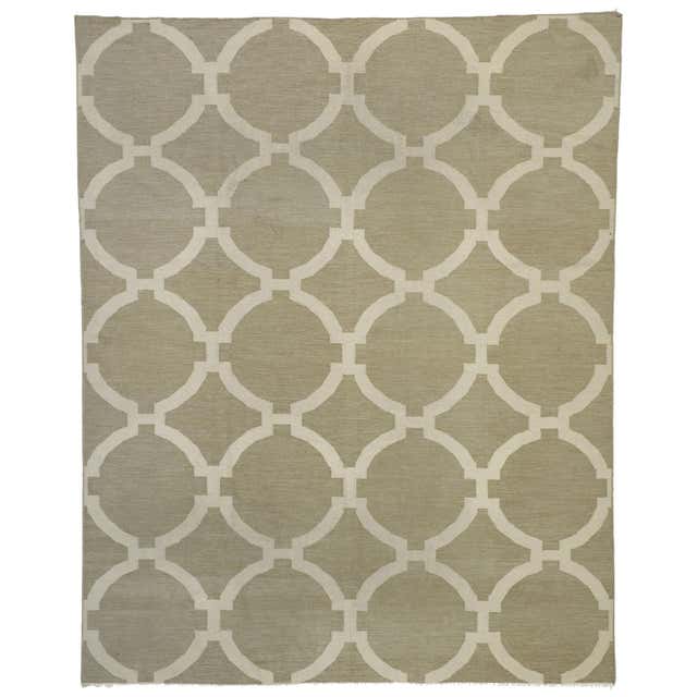 French Deco Style Circle Rug in Multicolor Abstract Patterns by Rug and ...