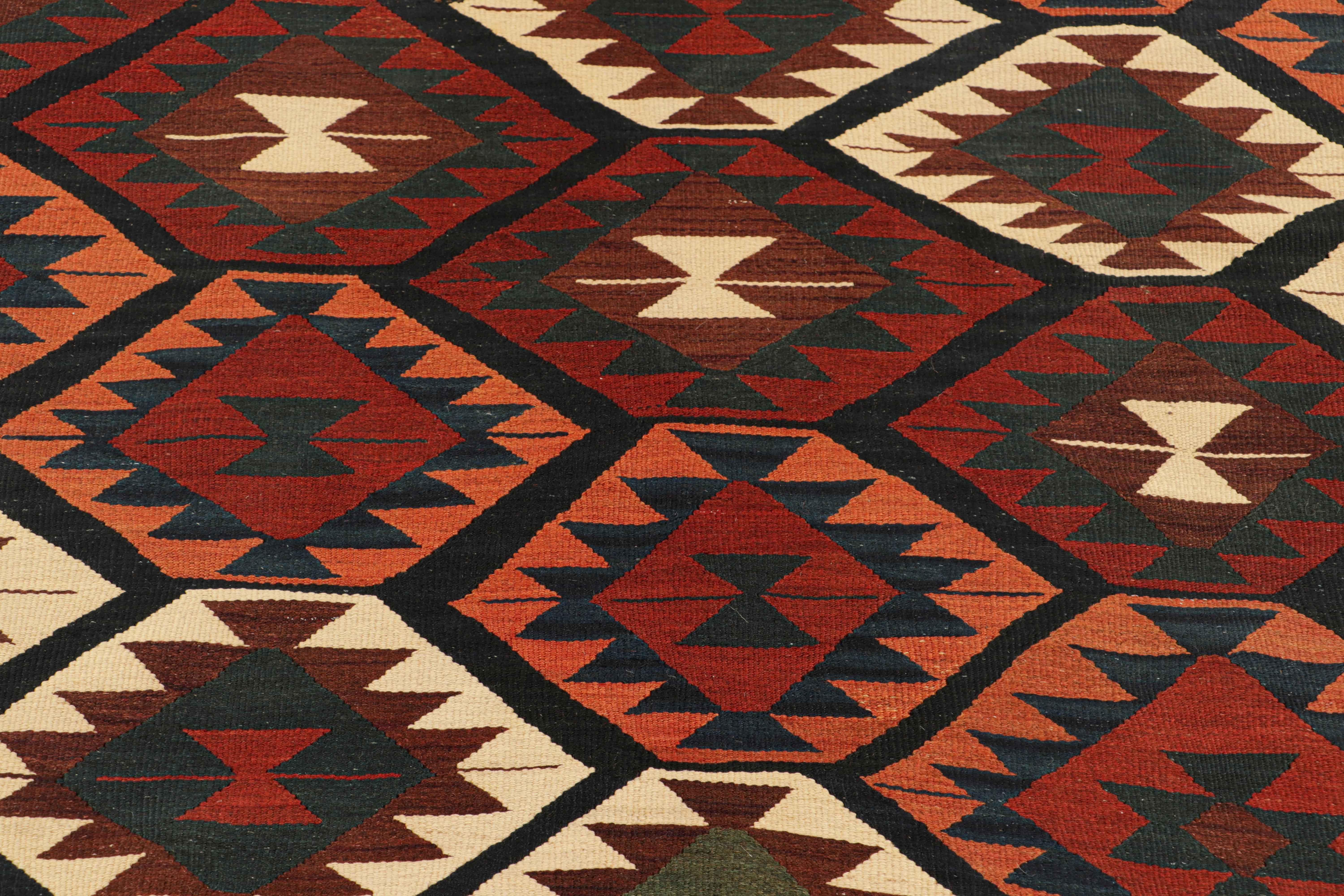 Tribale Kilim vintage in blu scuro con motivi geometrici, da Rug & Kilim in vendita