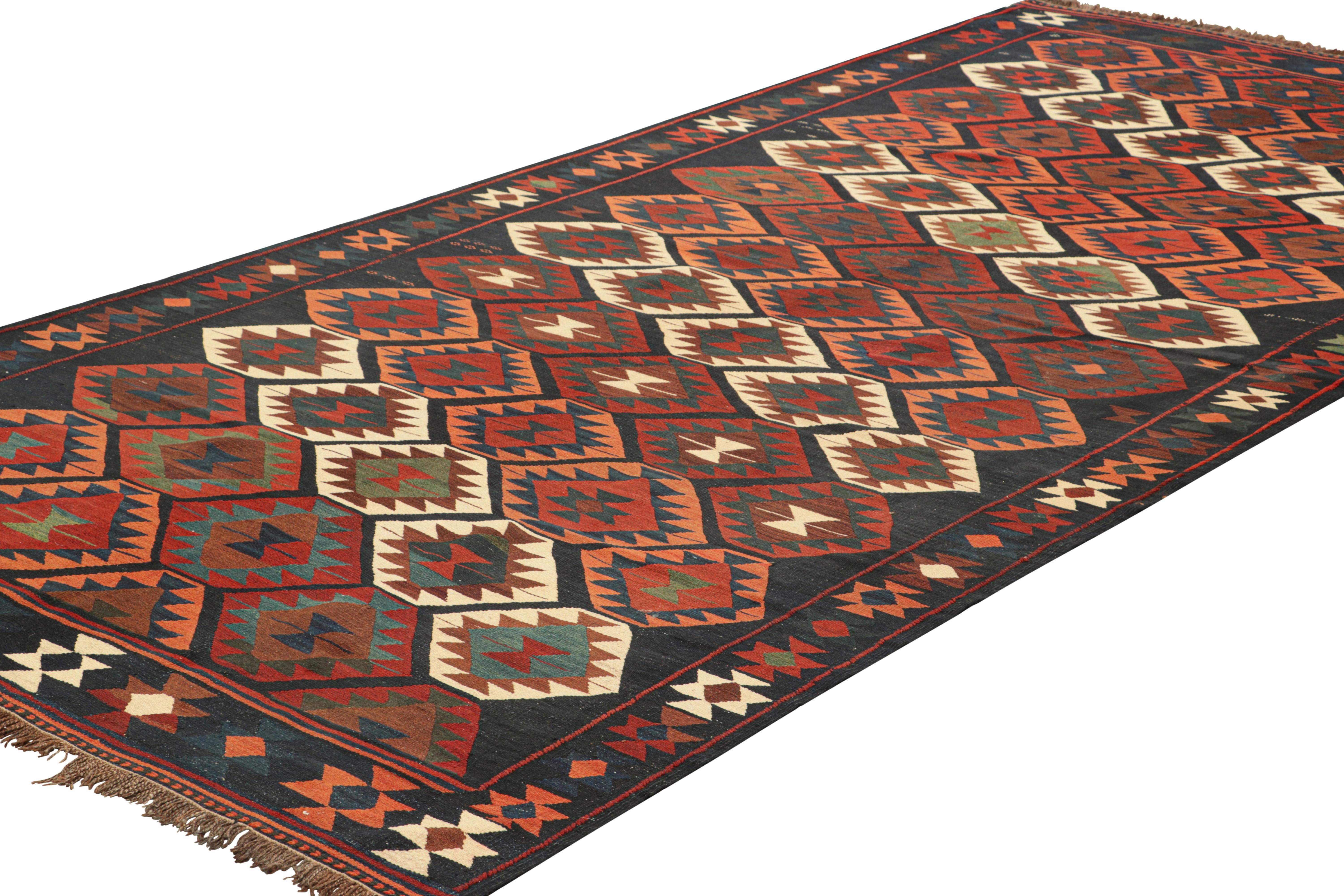 Turco Kilim vintage in blu scuro con motivi geometrici, da Rug & Kilim in vendita