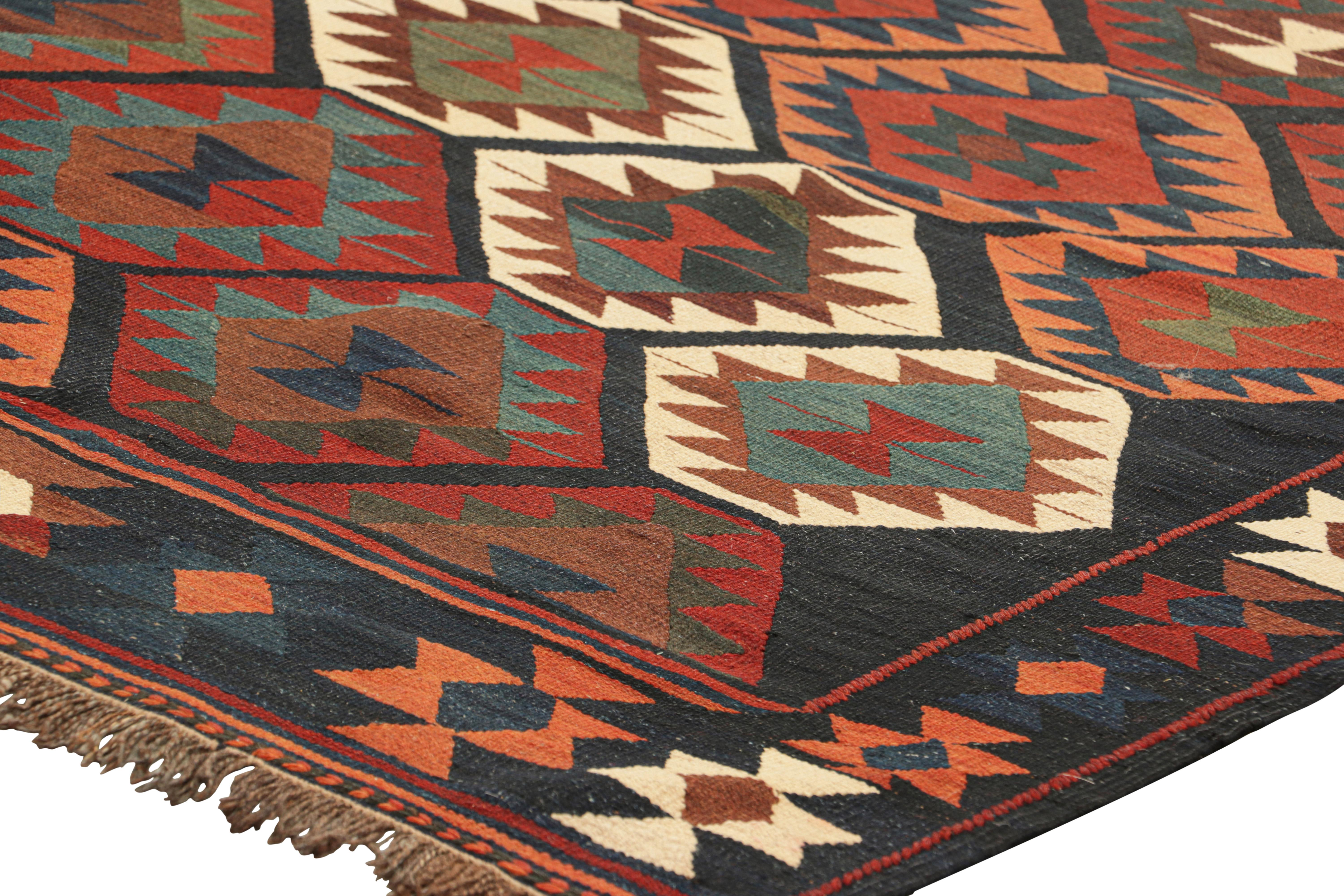 Kilim vintage in blu scuro con motivi geometrici, da Rug & Kilim In condizioni buone in vendita a Long Island City, NY