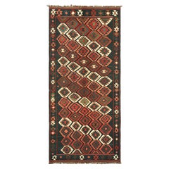 Vintage Kilim in Dark Blue with Geometric Patterns, from Rug & Kilim