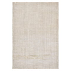 Vintage-Kilim in Weiß- und Beigetönen von Rug & Kilim