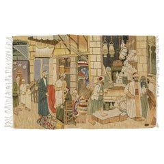 Vintage Vintage-Kelim- Orientalischer Markt 'Baazar'-Design, ca. 1920