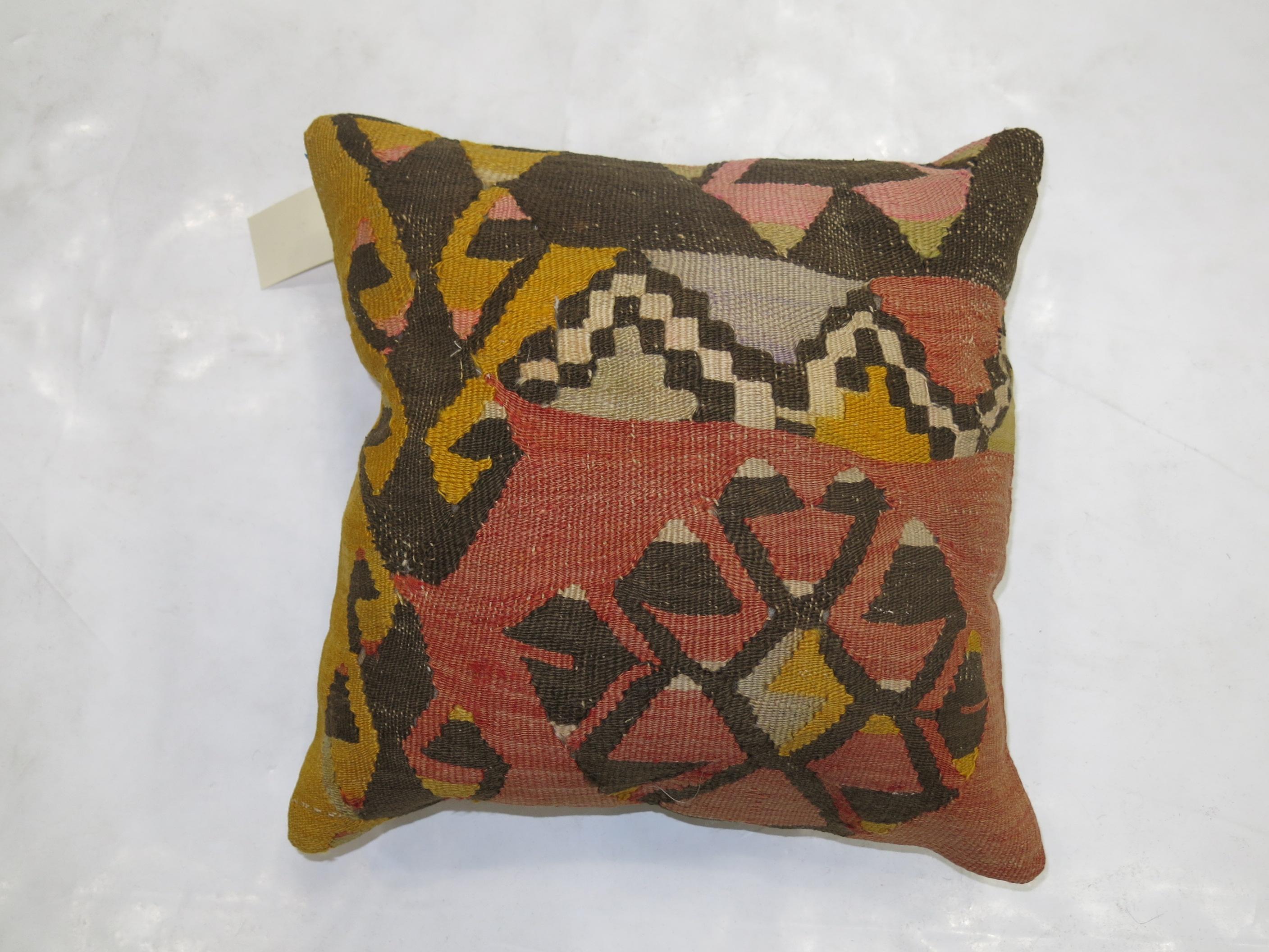 Country Vintage Kilim Pillow For Sale