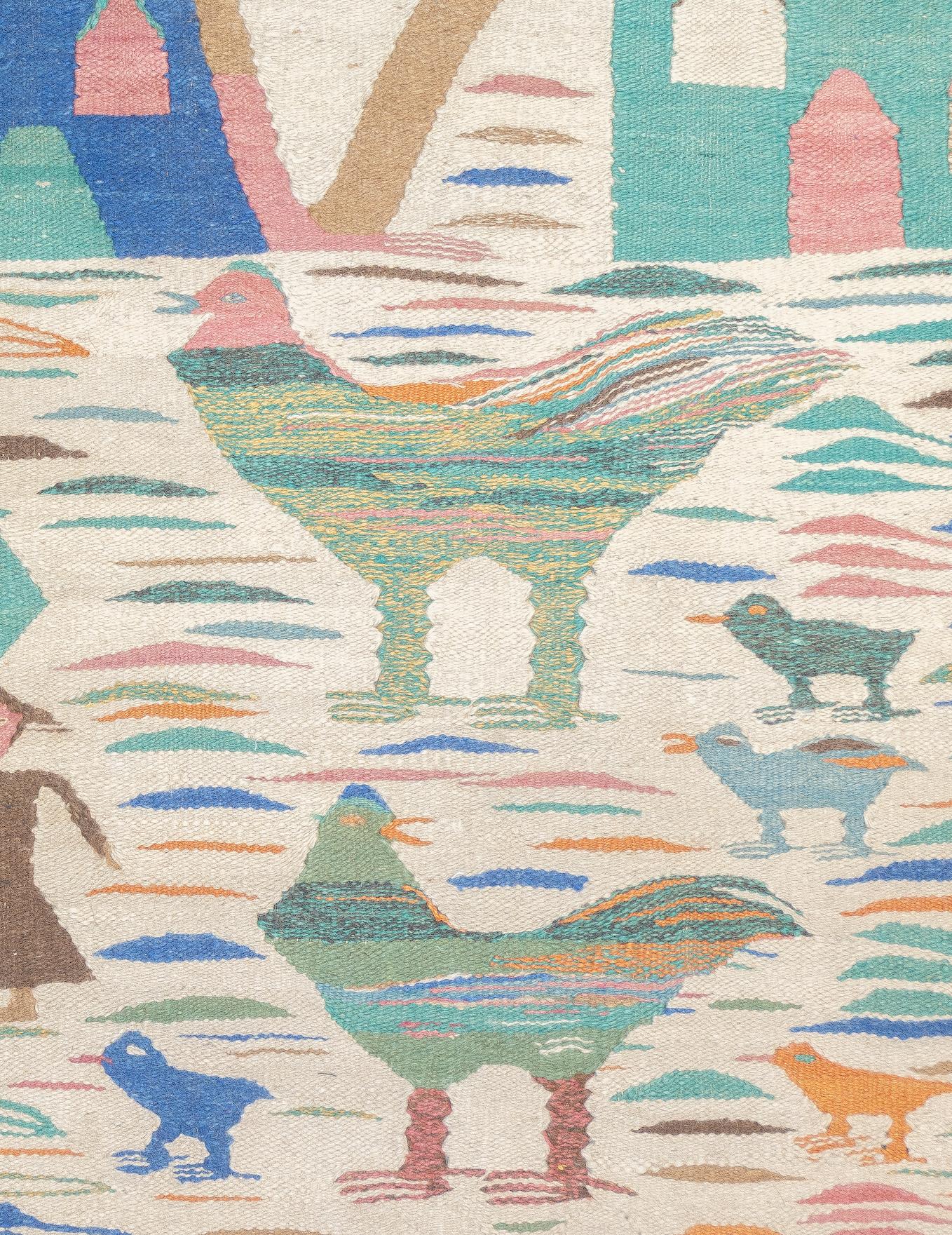 Turkish Vintage Kilim Rug 2'8