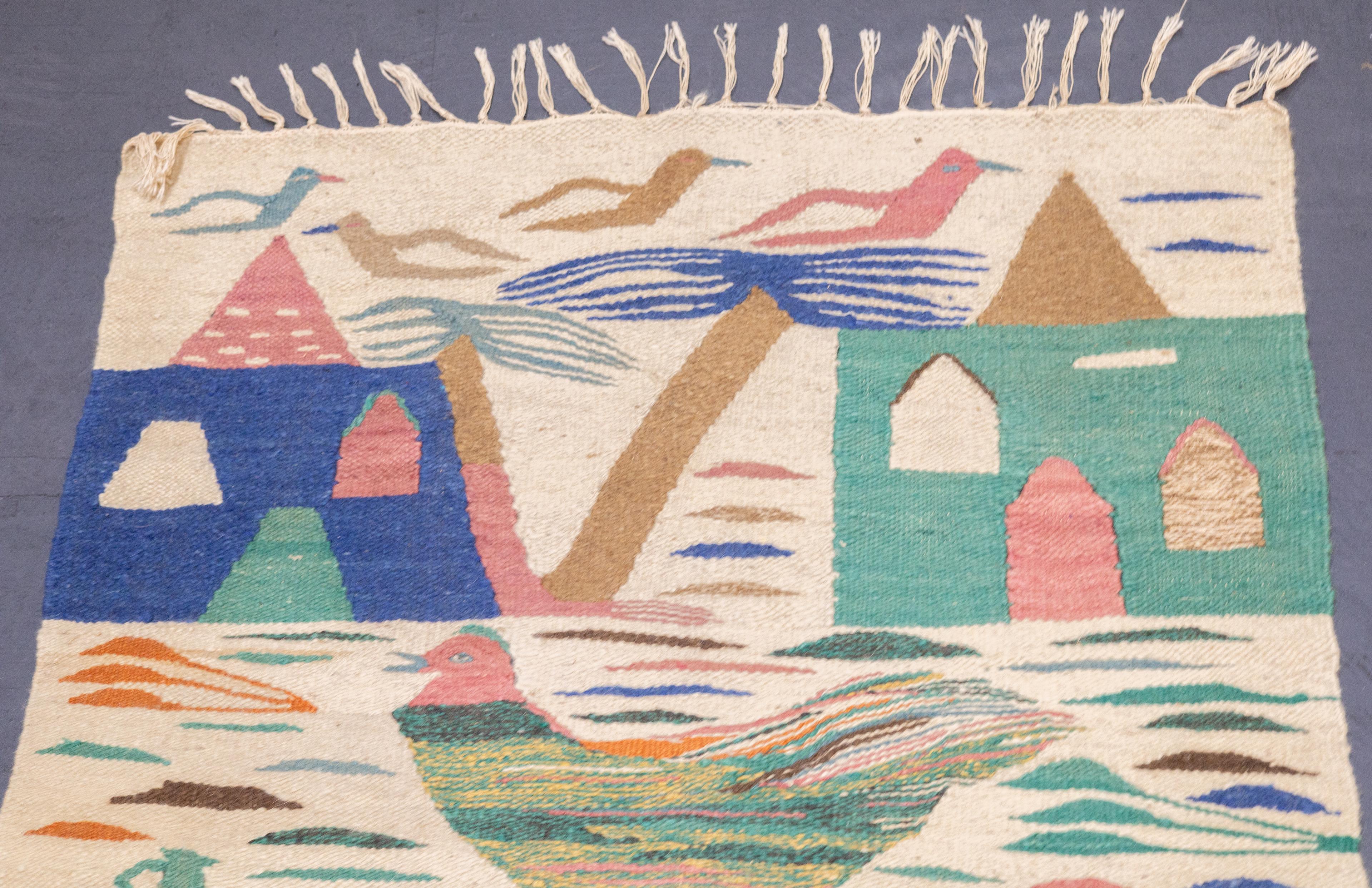 Wool Vintage Kilim Rug 2'8