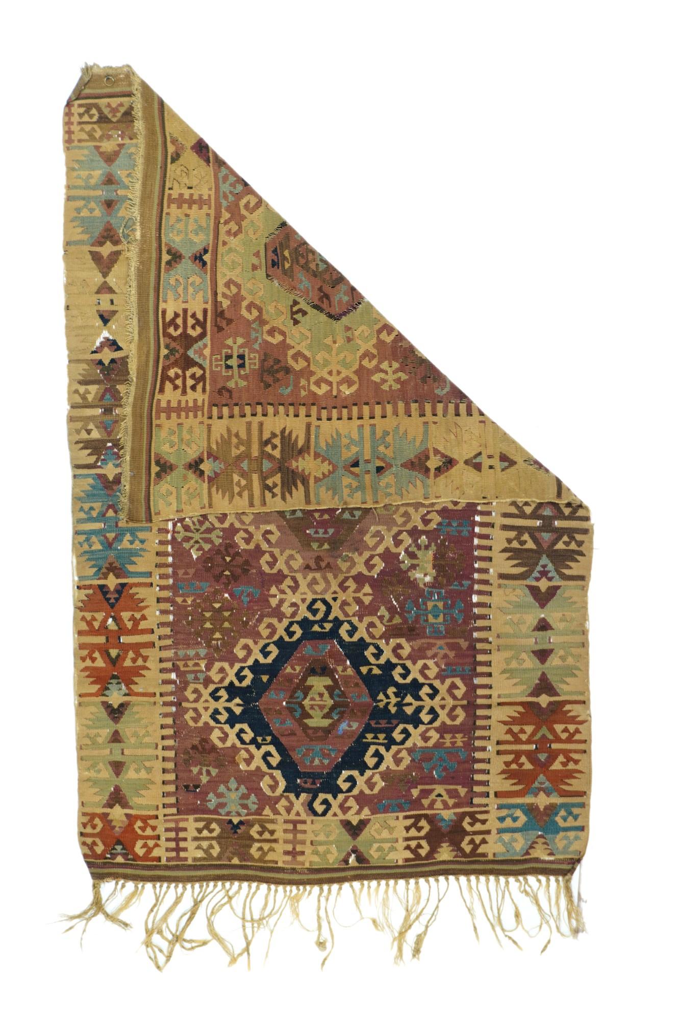 Vintage Kilim rug¬†3' x 4'11''.