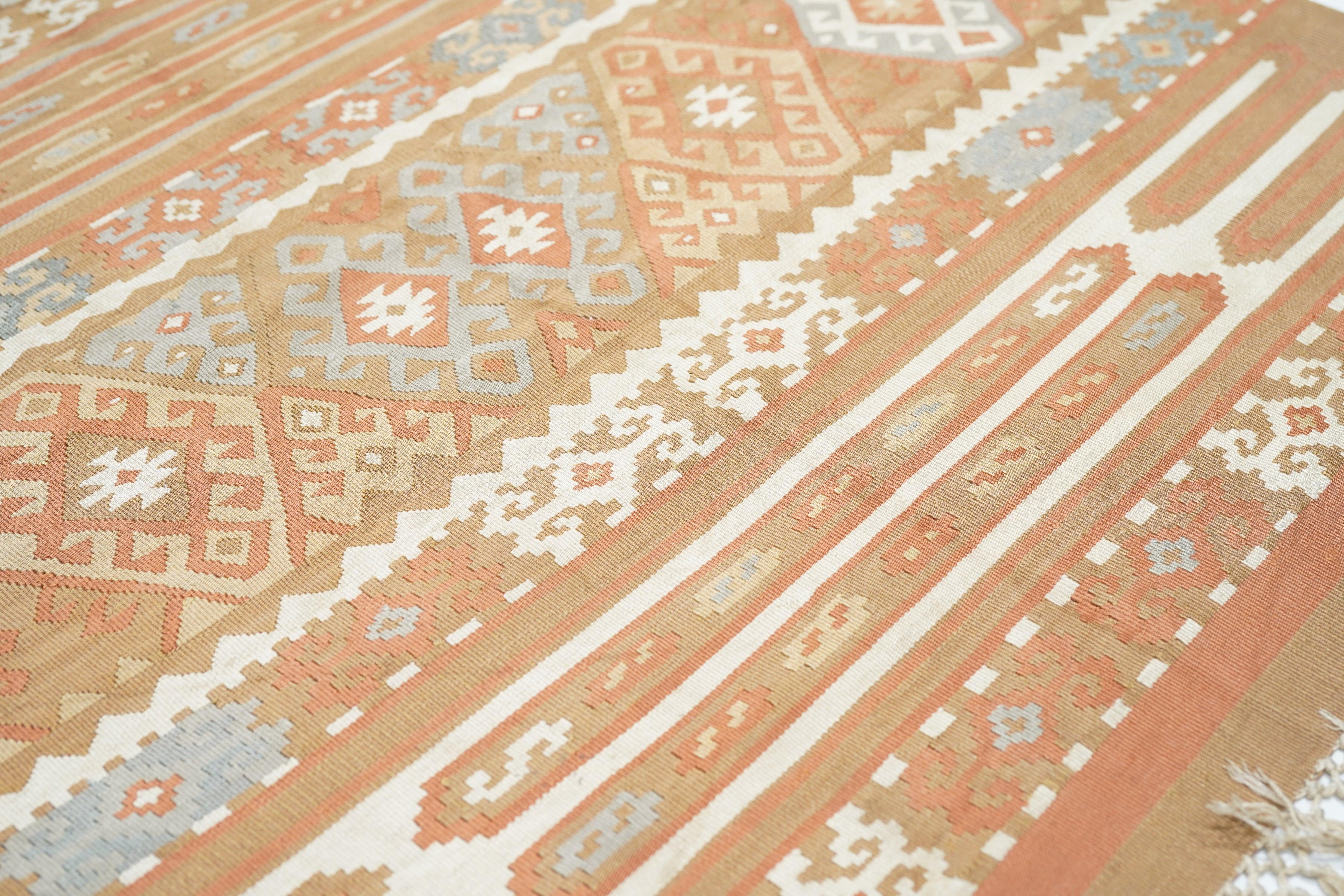 Vintage Kelim-Teppich 3'0'' x 4'7'' (Seide) im Angebot