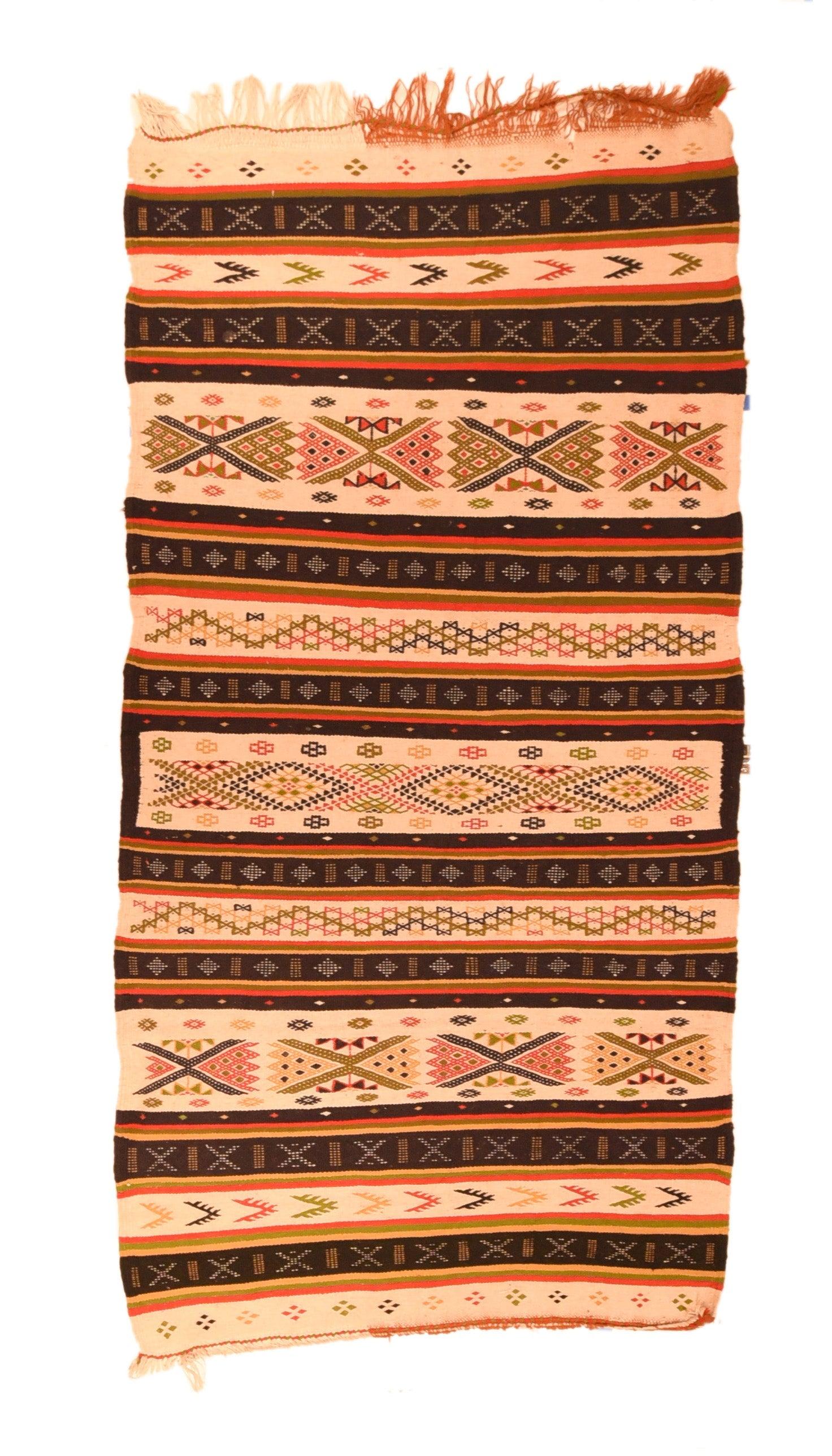 Turc Tapis Kilim vintage 3'0