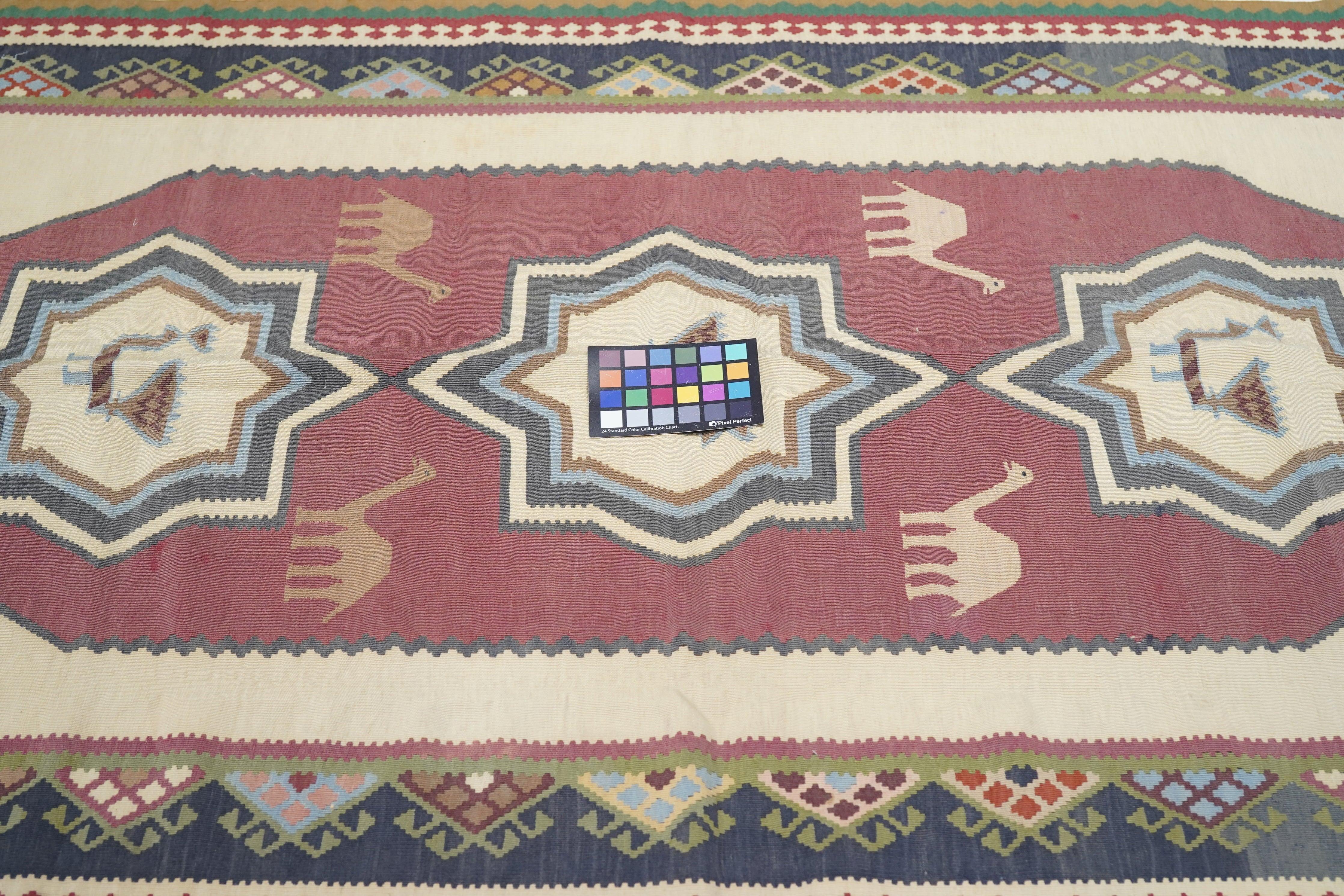 Vintage Kelim-Teppich 3'10'' x 6'2'' im Angebot 2