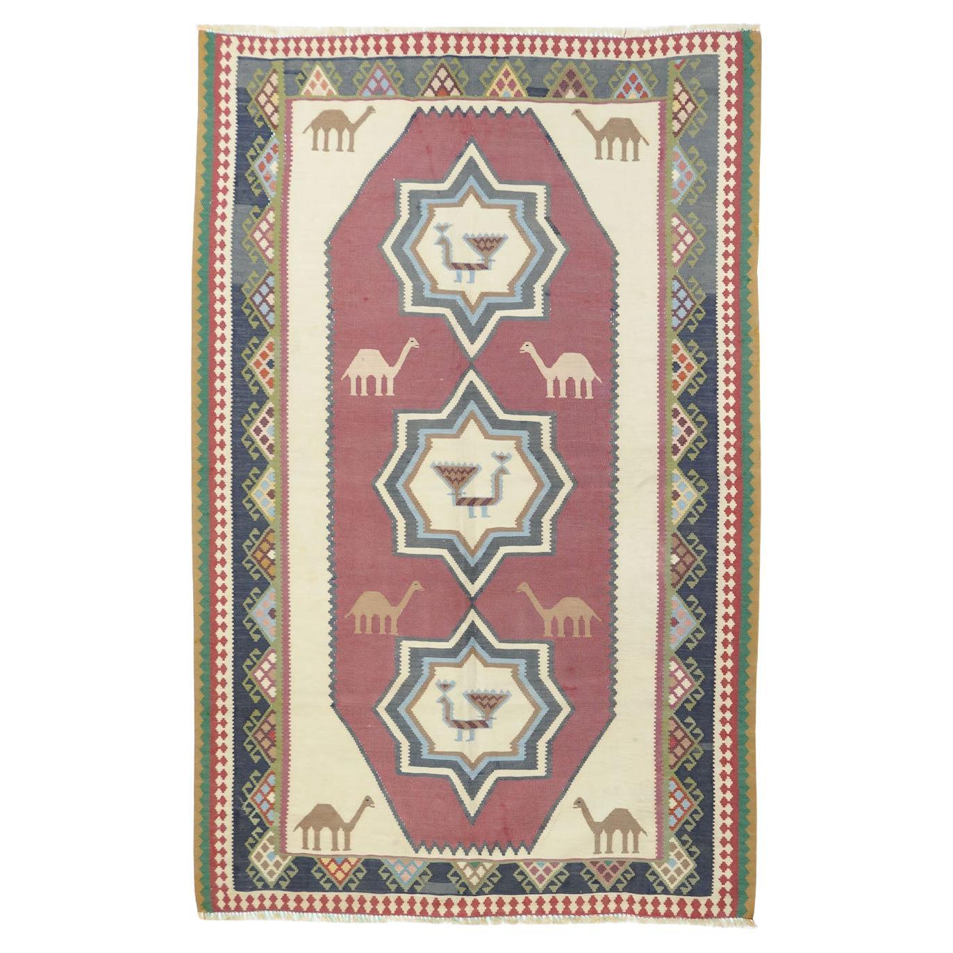Alfombra Kilim Vintage 3'10'' x 6'2''