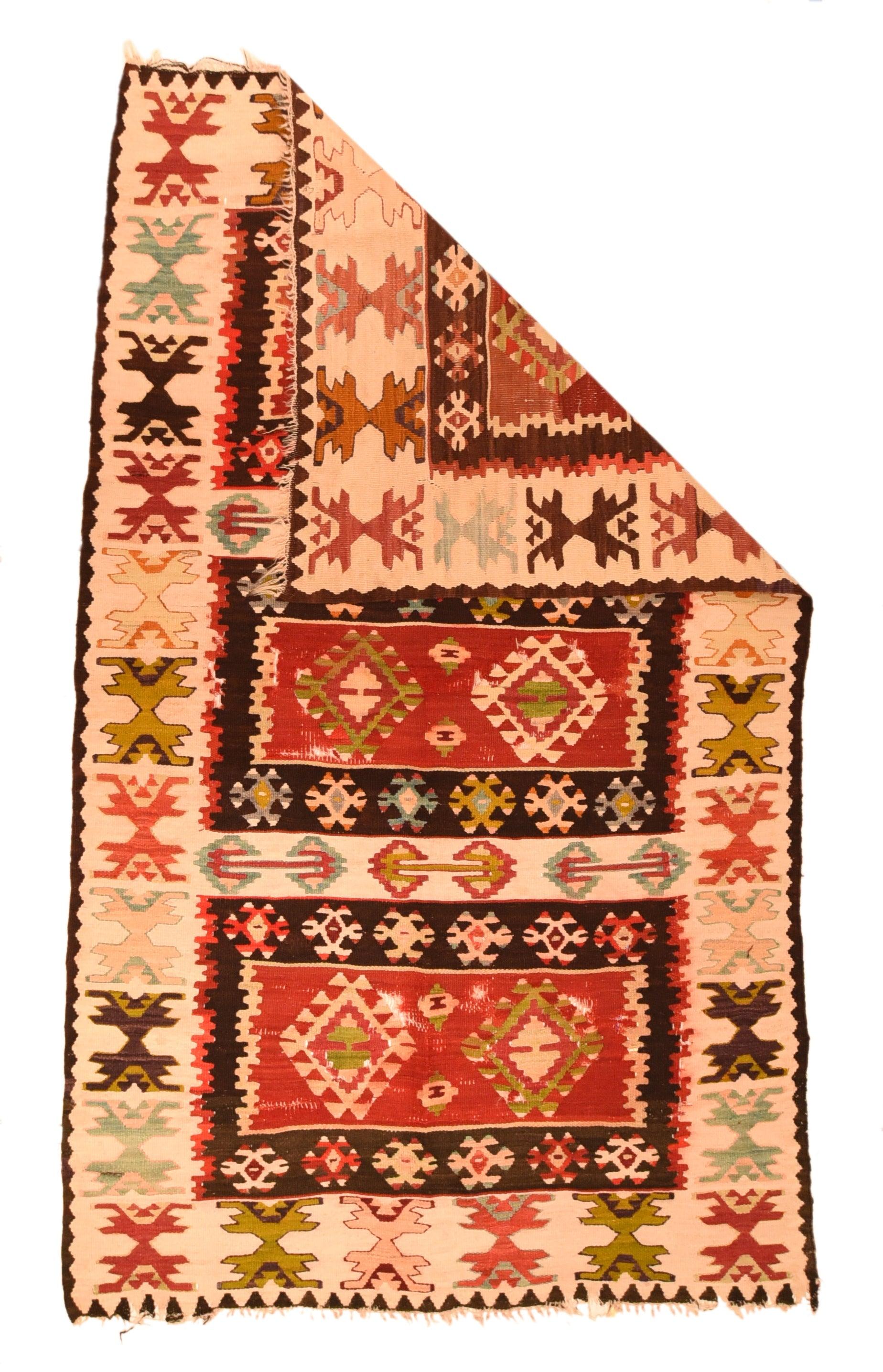 Vintage Kilim Rug 4'0