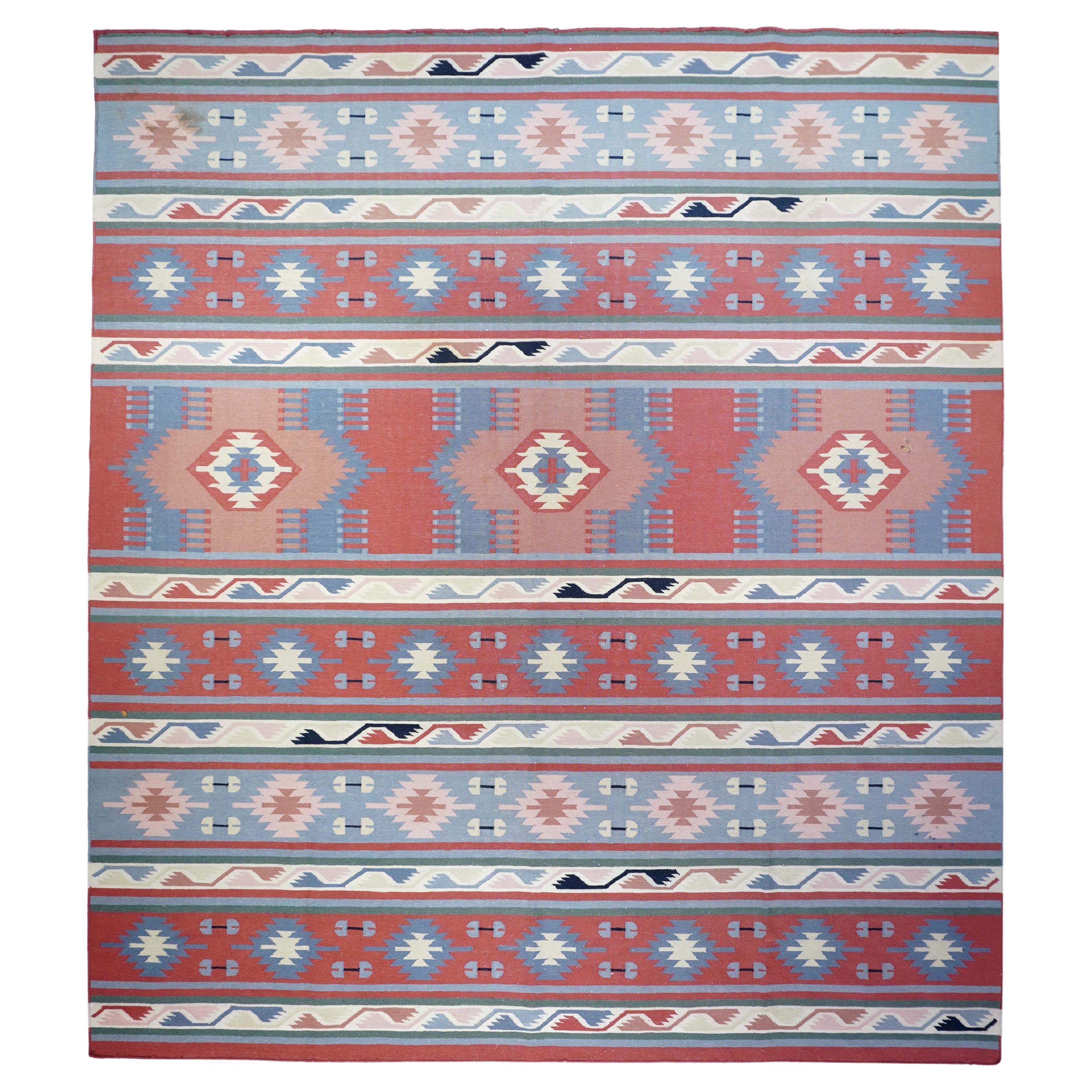 Vintage Kilim Rug 9'1'' x 12'3'' For Sale