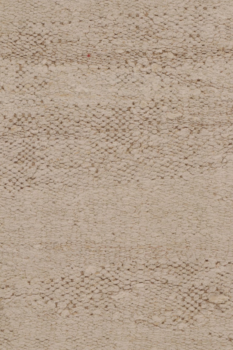 Vintage Kilim Rug in Beige and off White Solid Style by Rug and Kilim ...