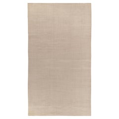 Retro Kilim Rug in Beige and off White Solid Style by Rug & Kilim