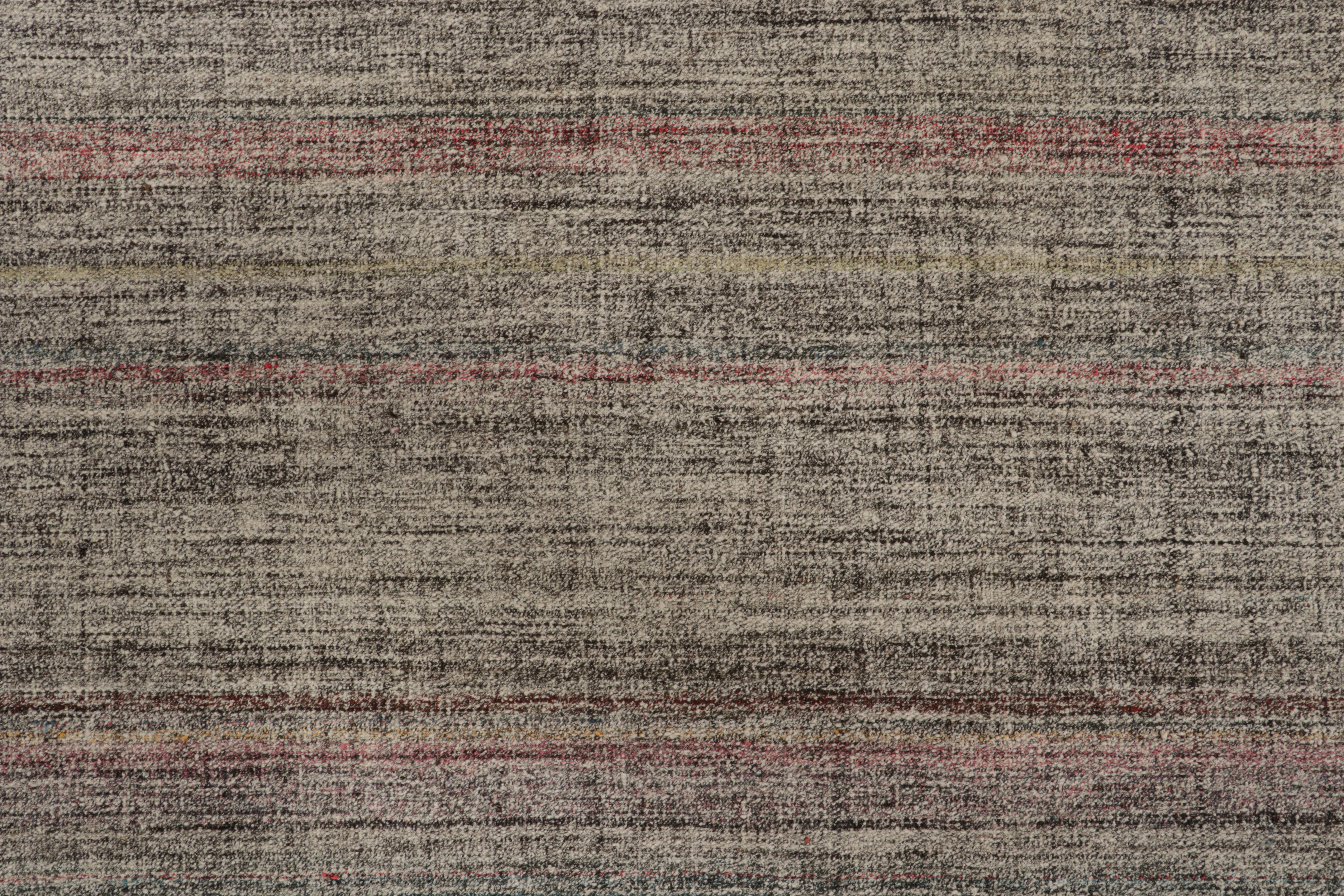 Vintage-Kelim-Teppich im schwarz-weiß-rosa Streifenmuster von Teppich & Kelim im Angebot 2