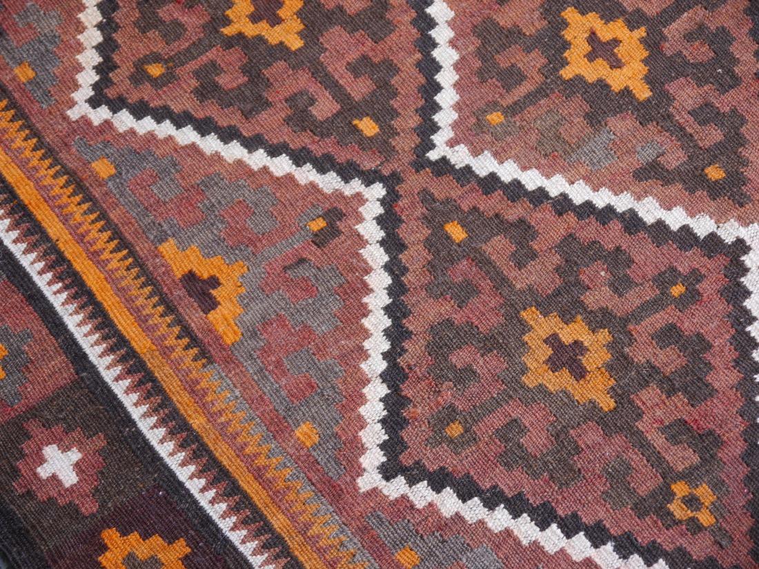 Alfombra Kilim Vintage Alfombra afgana semi antigua de gran tamaño 12 x 5 pies  363 x 153 cm en venta 3