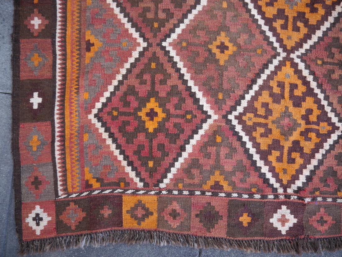 Alfombra Kilim Vintage Alfombra afgana semi antigua de gran tamaño 12 x 5 pies  363 x 153 cm en venta 6