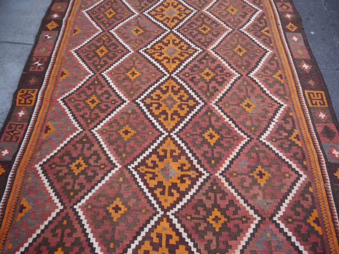 Alfombra Kilim Vintage Alfombra afgana semi antigua de gran tamaño 12 x 5 pies  363 x 153 cm en venta 8